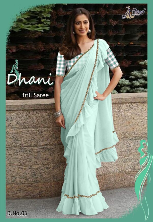 DHANI FRILL SAREE - Image 4